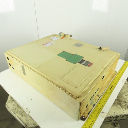 Hinged Door Electrical Enclosure 36x30x8" W/Back Plate & 30A Fusible Disconnect