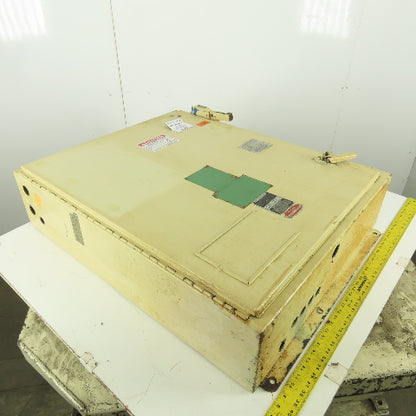 Hinged Door Electrical Enclosure 36x30x8" W/Back Plate & 30A Fusible Disconnect