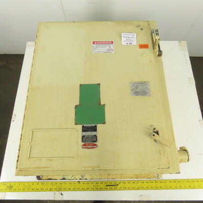 Hinged Door Electrical Enclosure 36x30x8" W/Back Plate & 30A Fusible Disconnect