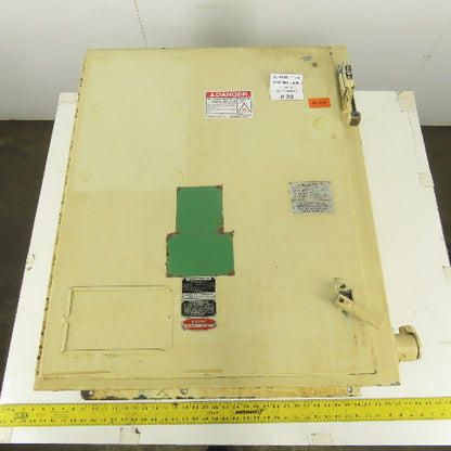 Hinged Door Electrical Enclosure 36x30x8" W/Back Plate & 30A Fusible Disconnect