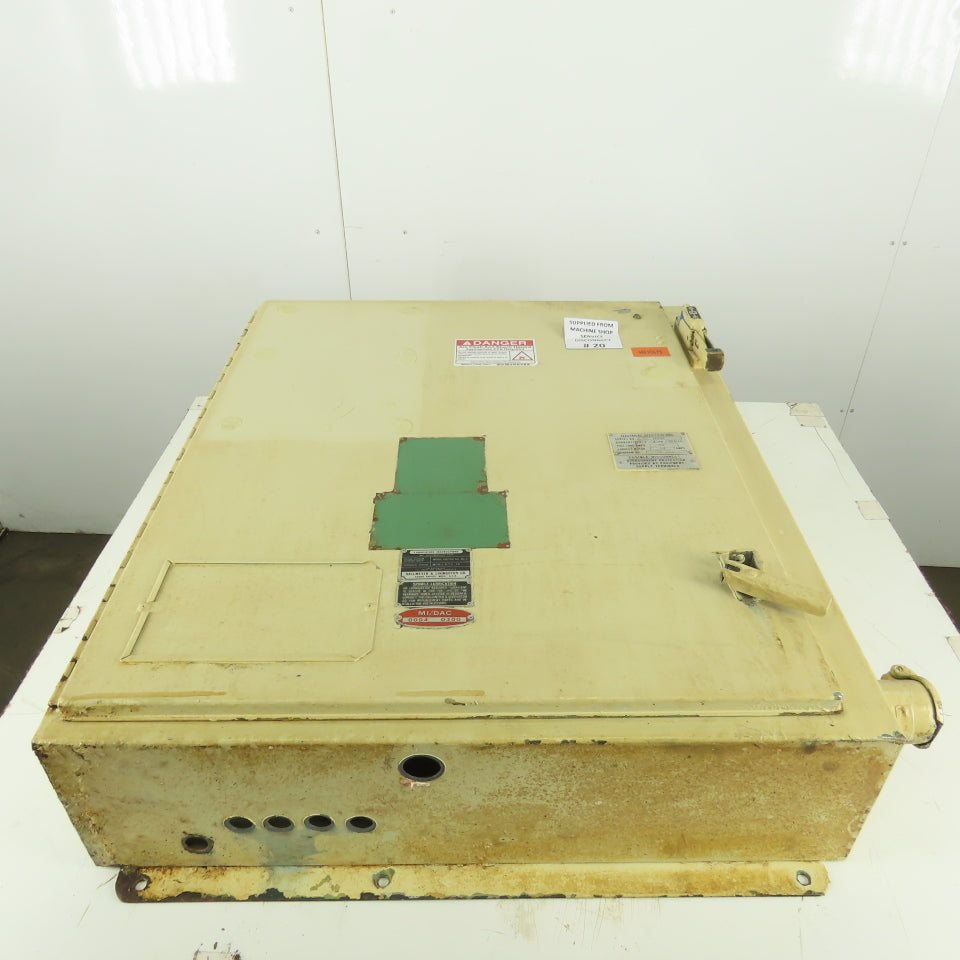 Hinged Door Electrical Enclosure 36x30x8" W/Back Plate & 30A Fusible Disconnect