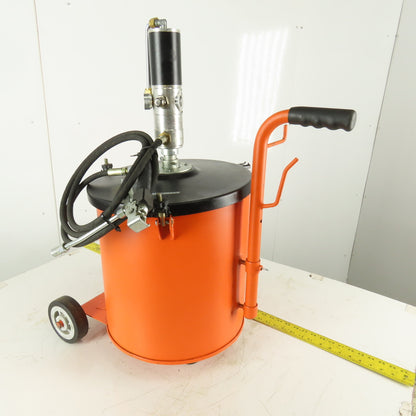 Westward 45CT58 Portable 9 Gallon 66LB Capacity Air Operated Grease Pump 50:1