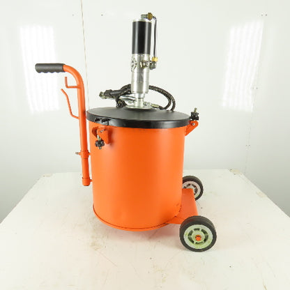 Westward 45CT58 Portable 9 Gallon 66LB Capacity Air Operated Grease Pump 50:1