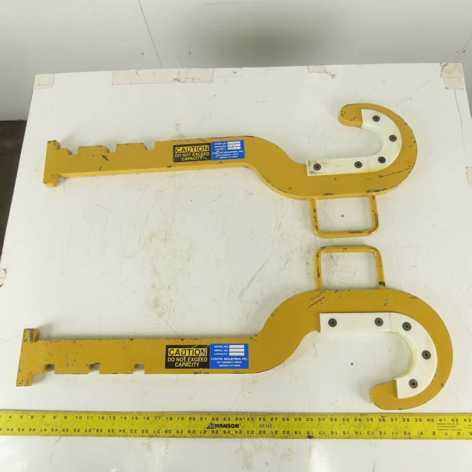 Contrex Cranes Hook Inserts 3000lb Cap Lifting Beam Replacement Hooks Lot of 2