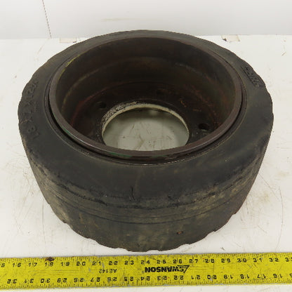 Clark 18x7x12-1/8 Forklift Steer Tire W/Rim 5 Bolt 5-1/2"