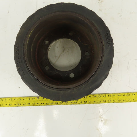 Clark 18x7x12-1/8 Forklift Steer Tire W/Rim 5 Bolt 5-1/2"
