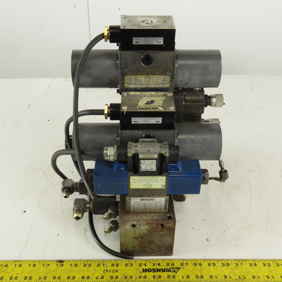 Vickers DG4L-3-6C-PL2-H-11 3 Way Float Center Metered Check Valve Manifold 24VDC