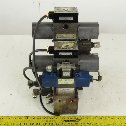 Vickers DG4L-3-6C-PL2-H-11 3 Way Float Center Metered Check Valve Manifold 24VDC
