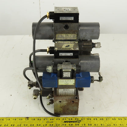 Vickers DG4L-3-6C-PL2-H-11 3 Way Float Center Metered Check Valve Manifold 24VDC