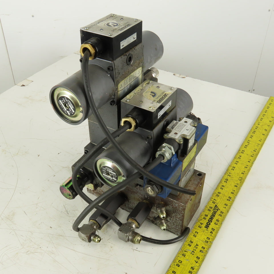 Vickers DG4L-3-6C-PL2-H-11 3 Way Float Center Metered Check Valve Manifold 24VDC