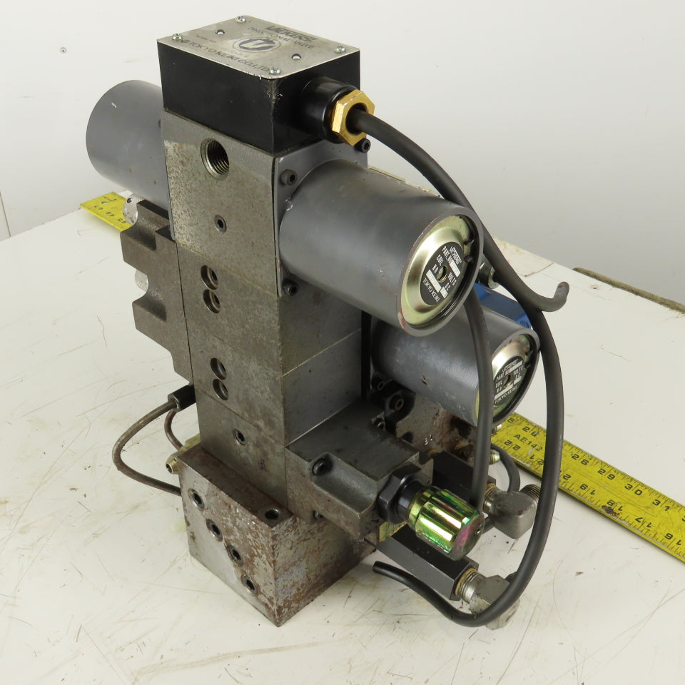 Vickers DG4L-3-6C-PL2-H-11 3 Way Float Center Metered Check Valve Manifold 24VDC