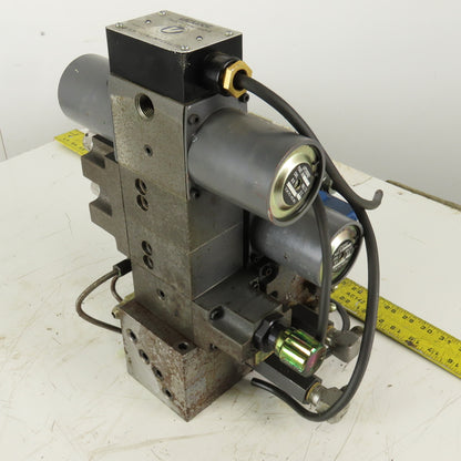 Vickers DG4L-3-6C-PL2-H-11 3 Way Float Center Metered Check Valve Manifold 24VDC