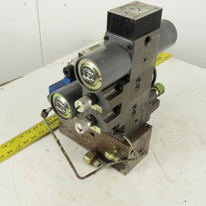 Vickers DG4L-3-6C-PL2-H-11 3 Way Float Center Metered Check Valve Manifold 24VDC