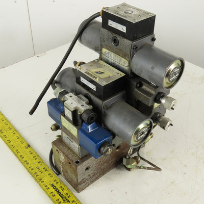 Vickers DG4L-3-6C-PL2-H-11 3 Way Float Center Metered Check Valve Manifold 24VDC