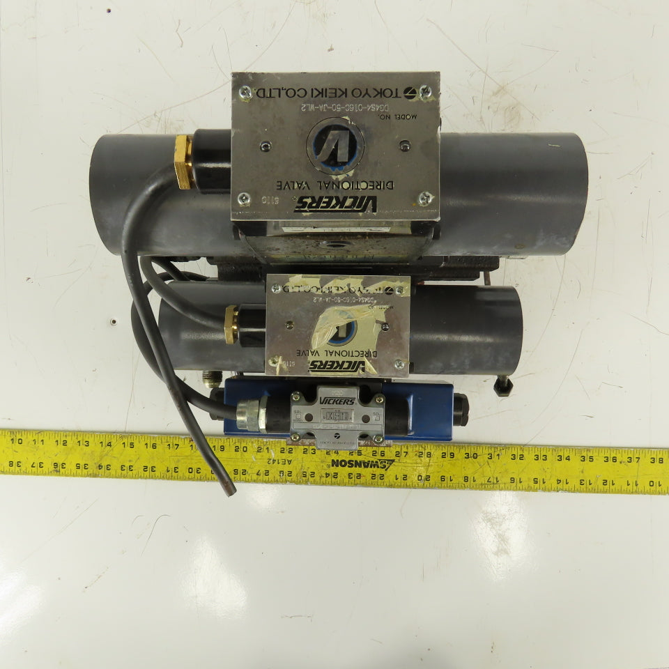 Vickers DG4L-3-6C-PL2-H-11 3 Way Float Center Metered Check Valve Manifold 24VDC