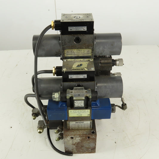 Vickers DG4L-3-6C-PL2-H-11 3 Way Float Center Metered Check Valve Manifold 24VDC