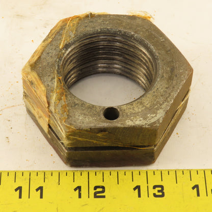 1-1/2"-8 Slotted Locknut 2-5/8" Across Flats 1-3/16" Thick