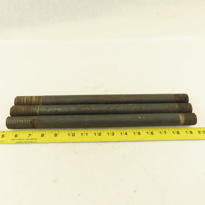 1"-8 x 14-1/2" Double Ended Threaded Stud 2-1/4" x 1-1/4" Thread Length Lot Of 3