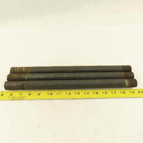 1"-8 x 14-1/2" Double Ended Threaded Stud 2-1/4" x 1-1/4" Thread Length Lot Of 3