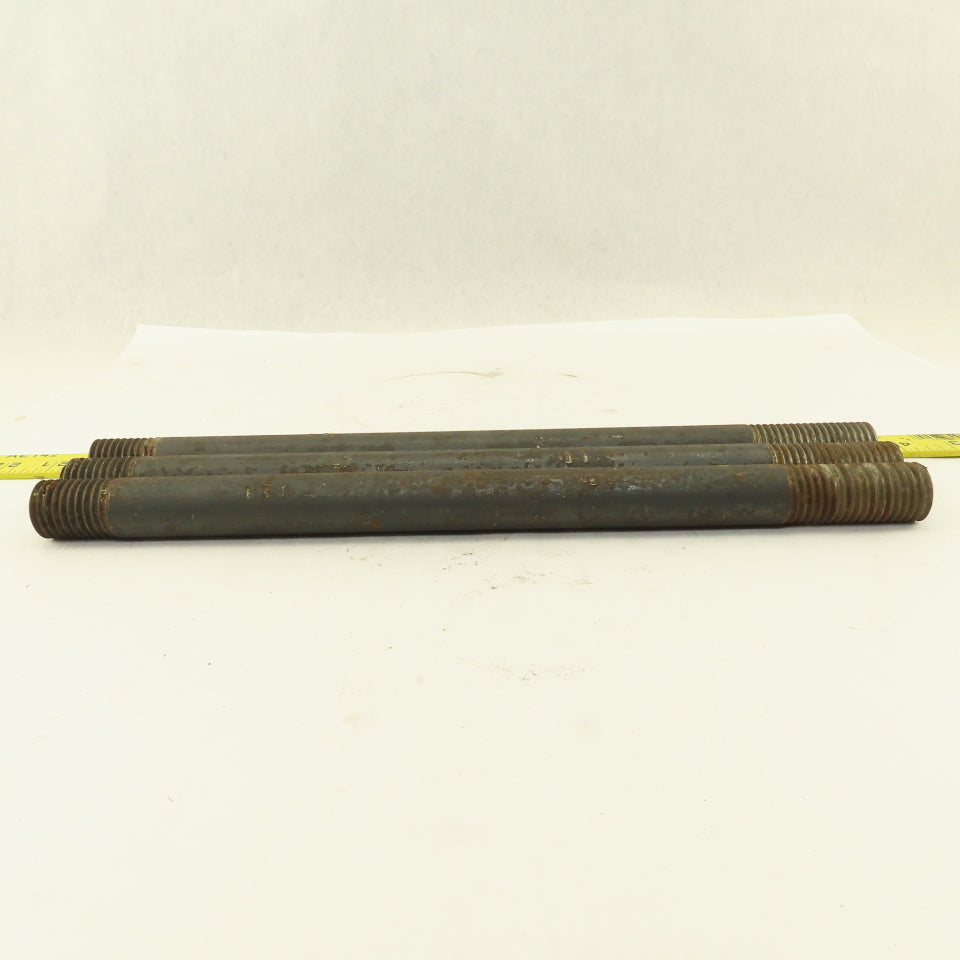 1"-8 x 14-1/2" Double Ended Threaded Stud 2-1/4" x 1-1/4" Thread Length Lot Of 3