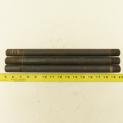 1"-8 x 14-1/2" Double Ended Threaded Stud 2-1/4" x 1-1/4" Thread Length Lot Of 3