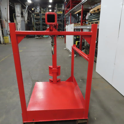 Carriage Mounted Fixed Length High Lift Jib Forklift Attachment Class II W/Rack