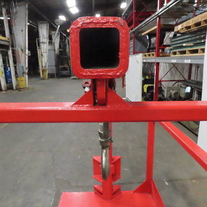 Carriage Mounted Fixed Length High Lift Jib Forklift Attachment Class II W/Rack
