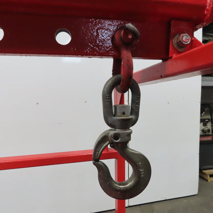 Carriage Mounted Fixed Length High Lift Jib Forklift Attachment Class II W/Rack