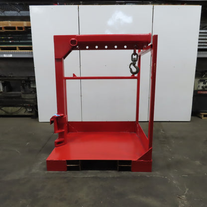 Carriage Mounted Fixed Length High Lift Jib Forklift Attachment Class II W/Rack