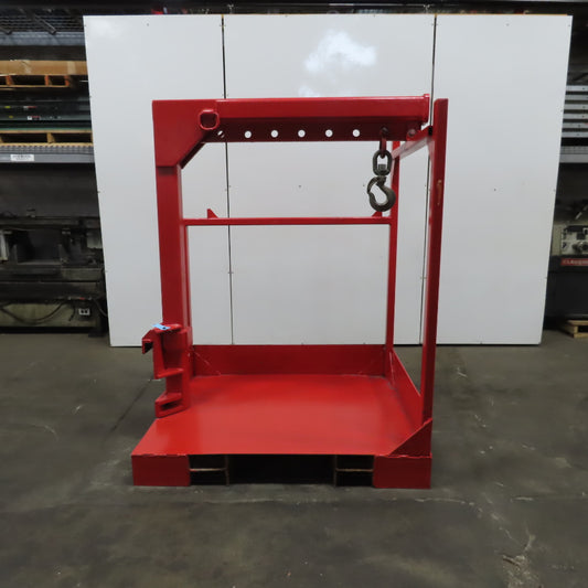 Carriage Mounted Fixed Length High Lift Jib Forklift Attachment Class II W/Rack