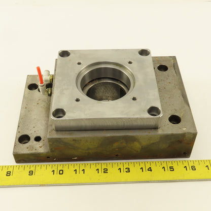 Nikken 5AX130 CNC Tilt Indexing Table Motor Flange Air Clamp Base Lot of 2
