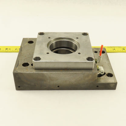 Nikken 5AX130 CNC Tilt Indexing Table Motor Flange Air Clamp Base Lot of 2