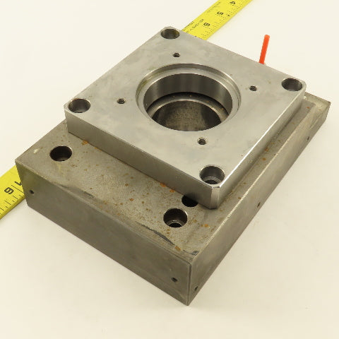Nikken 5AX130 CNC Tilt Indexing Table Motor Flange Air Clamp Base Lot of 2