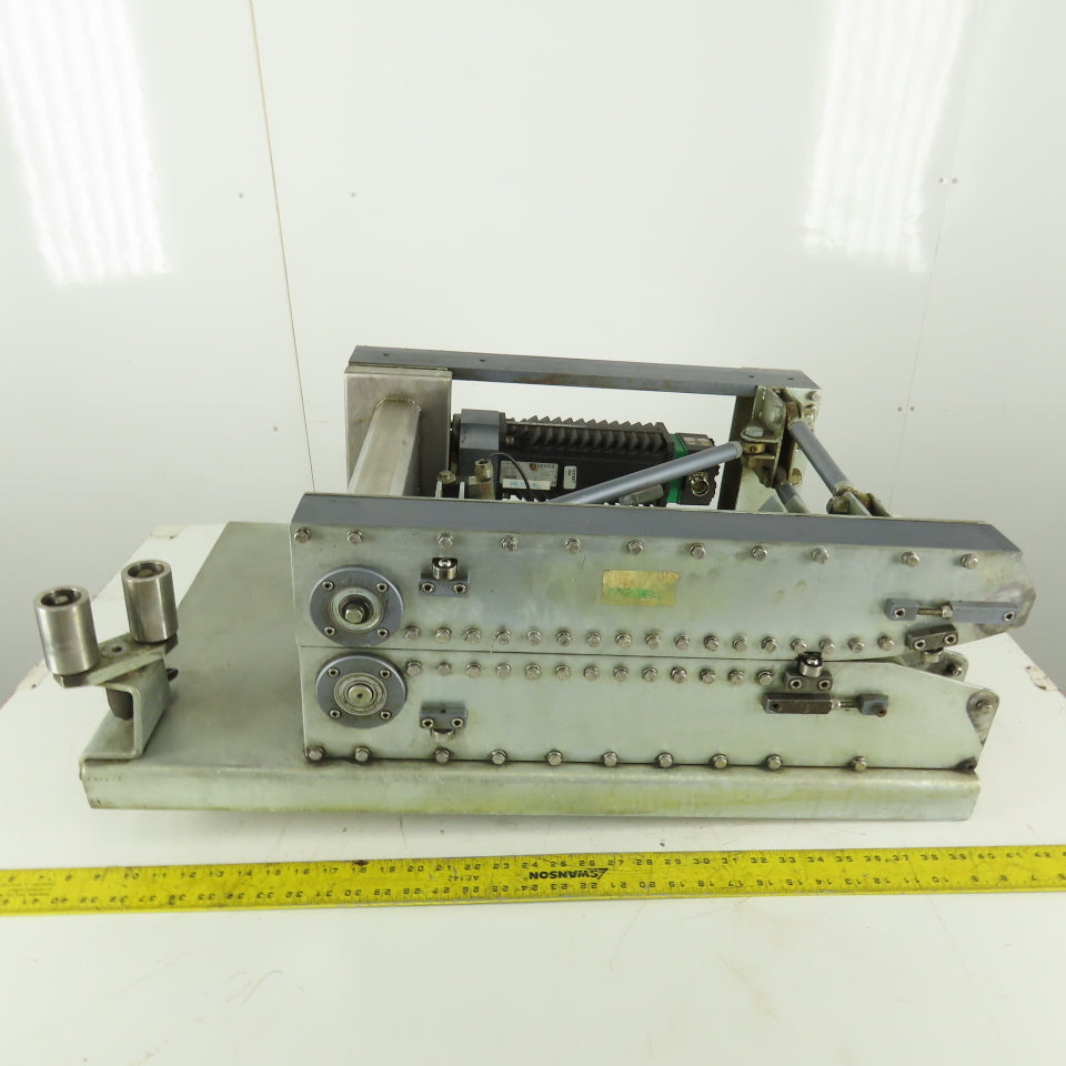 2" Wide x 24" Long Adjustable Material Pinch Servo Drive Feed Belt Conveyor