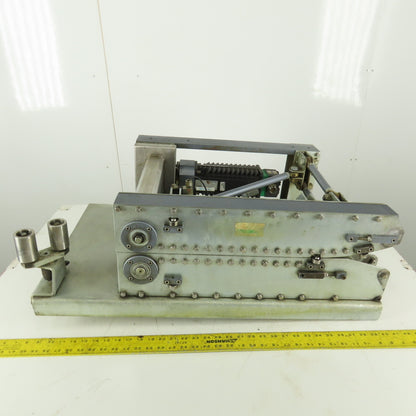 2" Wide x 24" Long Adjustable Material Pinch Servo Drive Feed Belt Conveyor