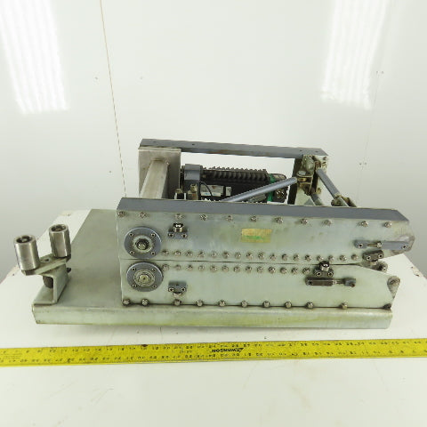 2" Wide x 24" Long Adjustable Material Pinch Servo Drive Feed Belt Conveyor