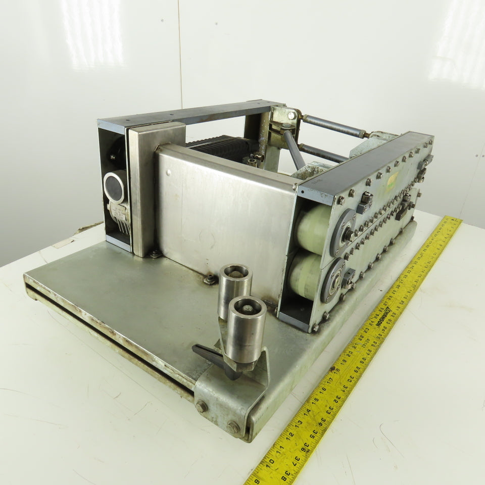 2" Wide x 24" Long Adjustable Material Pinch Servo Drive Feed Belt Conveyor