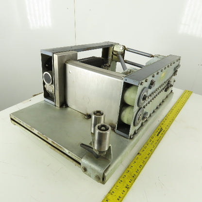 2" Wide x 24" Long Adjustable Material Pinch Servo Drive Feed Belt Conveyor