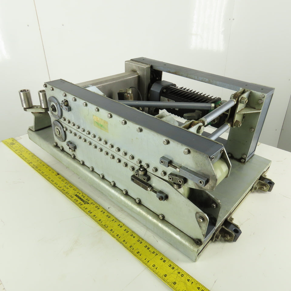 2" Wide x 24" Long Adjustable Material Pinch Servo Drive Feed Belt Conveyor