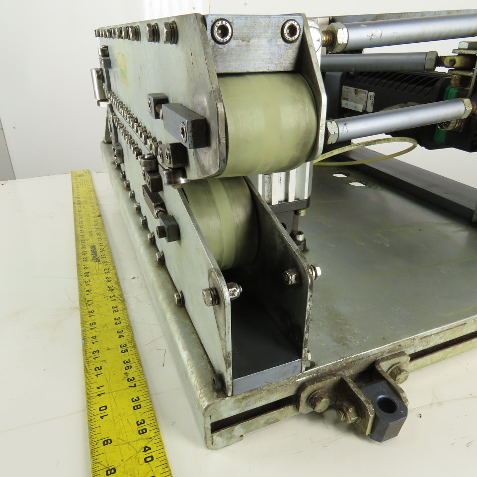 2" Wide x 24" Long Adjustable Material Pinch Servo Drive Feed Belt Conveyor