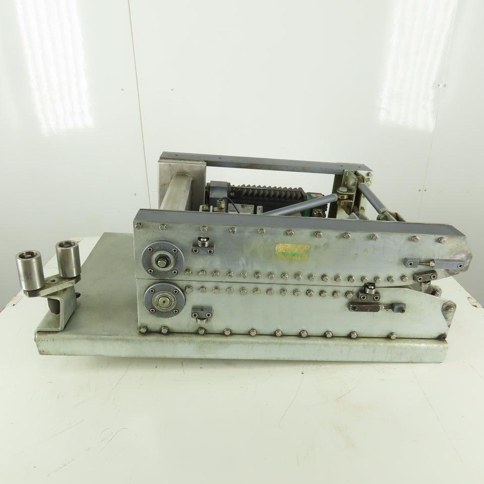 2" Wide x 24" Long Adjustable Material Pinch Servo Drive Feed Belt Conveyor