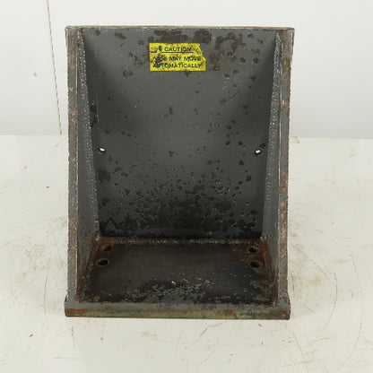 HE&M Work Holding Clamping Rear Vice Jaw From a Horizontal Pivot Band Saw