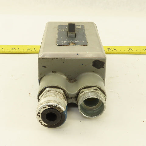 Allen Bradley 600-TQX5 Manual Machine Starter Switch Killark FSS-1 Enclosure