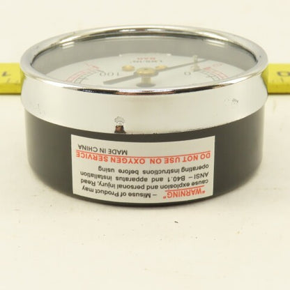 Binks 83-1355 2-1/2" Air Pressure Gauge 0-100PSI 1/4" NPT Bottom Port