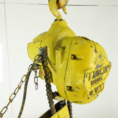 Budgit 112711 500LB 16 FPM 12' Lift Electric Roller Chain Hoist 440V 3 Phase