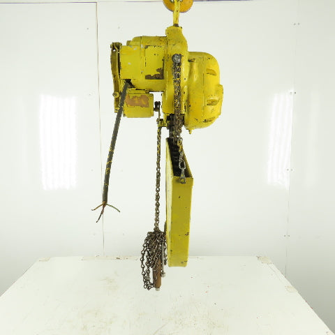 Budgit 112711 500LB 16 FPM 12' Lift Electric Roller Chain Hoist 440V 3 Phase