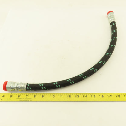 Parker 213-10 Air Brake Hose Assembly 5/8" Swivel Flat Face O-Ring Seat 25" OAL