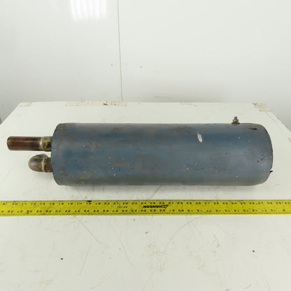 2-1/2 Gallon Steel Storage Oil Tank 1-1/2" Sweat Copper Ports