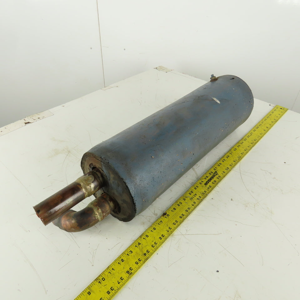 2-1/2 Gallon Steel Storage Oil Tank 1-1/2" Sweat Copper Ports