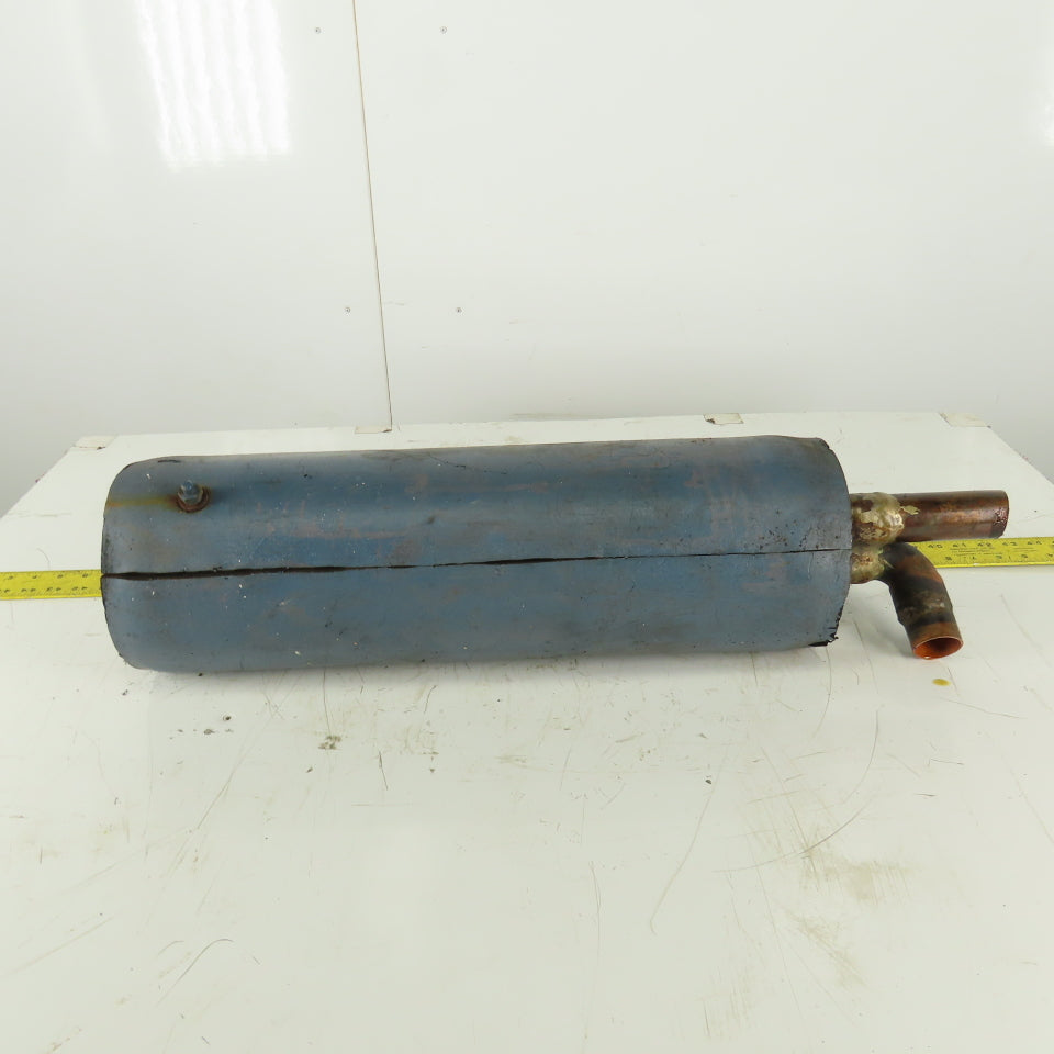 2-1/2 Gallon Steel Storage Oil Tank 1-1/2" Sweat Copper Ports